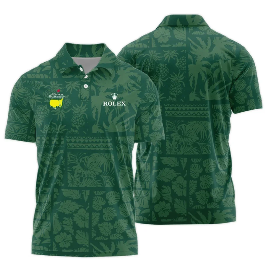 Masters Tournament Rolex Hawaiian Style Fabric Patchwork Polo Shirt Style Classic Polo Shirt For Men