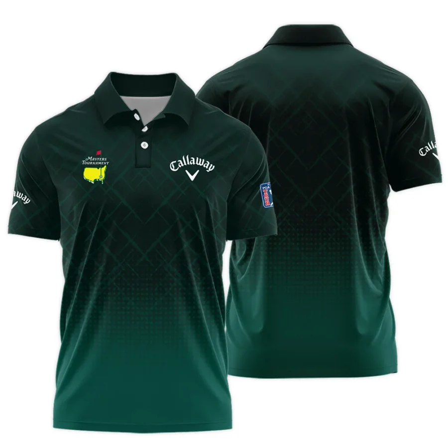 Callaway Masters Tournament Sport Jersey Pattern Dark Green Polo Shirt Style Classic Polo Shirt For Men