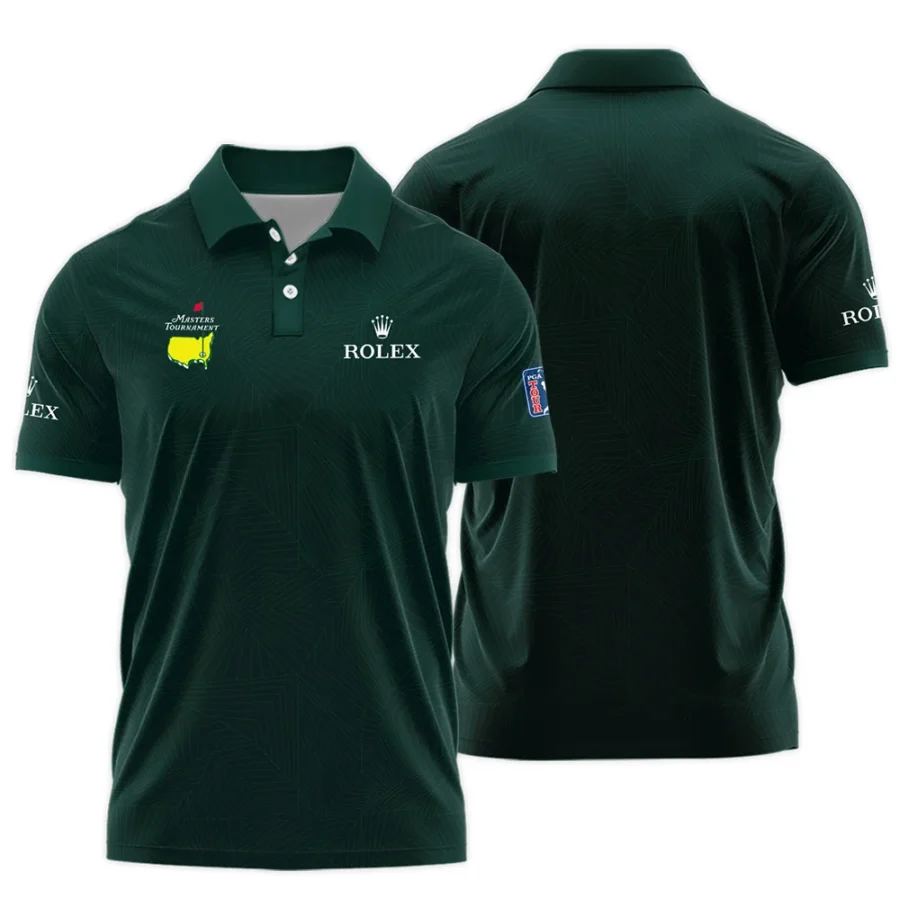 Masters Tournament Rolex Pattern Sport Jersey Dark Green Polo Shirt Style Classic Polo Shirt For Men