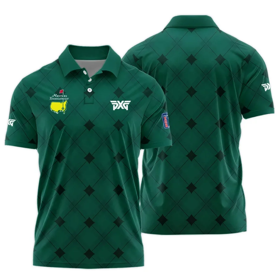 Golf Masters Tournament Green Argyle Pattern Polo Shirt Style Classic Polo Shirt For Men