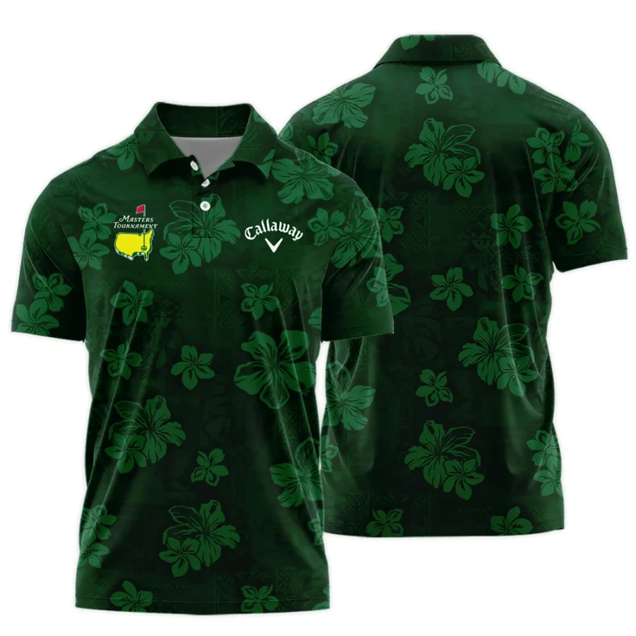 Hawaiian Tribal Elements And Hibiscus Flowers Patchwork Golf Masters Tournament Callaway Polo Shirt Style Classic Polo Shirt For Men