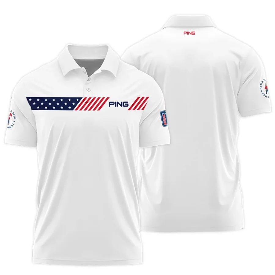 Golf Sport Flag American 124th U.S. Open Pinehurst Ping Polo Shirt Style Classic Polo Shirt For Men