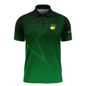 Masters Tournament Rolex Star Dark Green Pattern Long Polo Shirt Style Classic Long Polo Shirt For Men