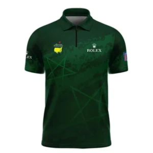 Stars Gradient Dark Green Grunge Pattern Masters Tournament Rolex Long Polo Shirt Style Classic Long Polo Shirt For Men