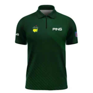 Ping Gradient Dark Green Abstract Pattern Masters Tournament Long Polo Shirt Style Classic Long Polo Shirt For Men