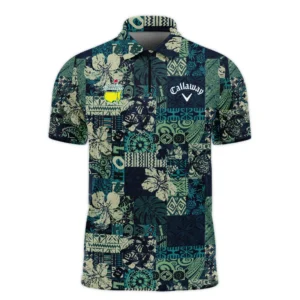 Masters Tournament Hawaiian Hibiscus And Tribal Element Fabric Callaway Polo Shirt Style Classic Polo Shirt For Men