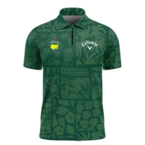 Masters Tournament Callaway Hawaiian Style Fabric Patchwork Long Polo Shirt Style Classic Long Polo Shirt For Men