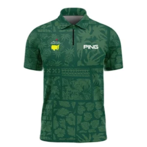 Masters Tournament Ping Hawaiian Style Fabric Patchwork Long Polo Shirt Style Classic Long Polo Shirt For Men