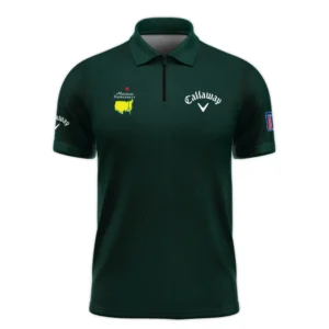 Masters Tournament Callaway Pattern Sport Jersey Dark Green Long Polo Shirt Style Classic Long Polo Shirt For Men