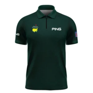 Masters Tournament Ping Pattern Sport Jersey Dark Green Polo Shirt Style Classic Polo Shirt For Men