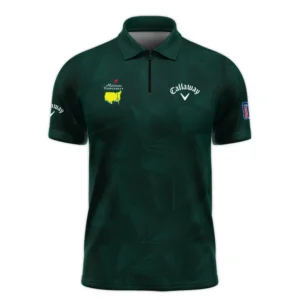 Dark Green Abstract Sport Masters Tournament Callaway Long Polo Shirt Style Classic Long Polo Shirt For Men