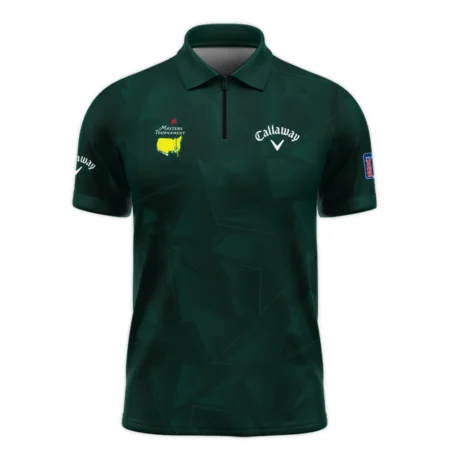 Dark Green Abstract Sport Masters Tournament Callaway Zipper Polo Shirt Style Classic Zipper Polo Shirt For Men