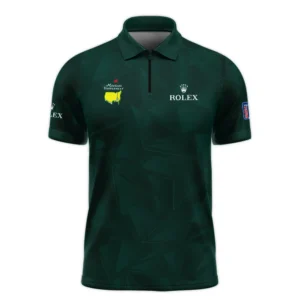 Dark Green Abstract Sport Masters Tournament Rolex Long Polo Shirt Style Classic Long Polo Shirt For Men