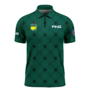 Golf Masters Tournament Green Argyle Pattern Ping Polo Shirt Style Classic Polo Shirt For Men