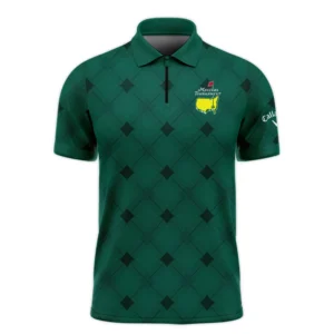 Golf Masters Tournament Green Argyle Pattern Callaway Long Polo Shirt Style Classic Long Polo Shirt For Men