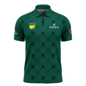 Golf Masters Tournament Green Argyle Pattern Rolex Polo Shirt Style Classic Polo Shirt For Men