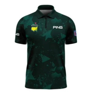 Dark Green Grunge Stars Pattern Golf Masters Tournament Ping Polo Shirt Style Classic Polo Shirt For Men