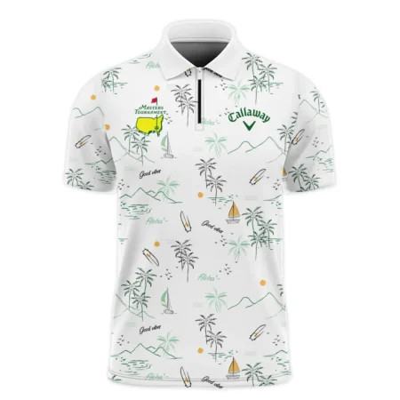 Island Seamless Pattern Golf Masters Tournament Callaway Zipper Polo Shirt Style Classic Zipper Polo Shirt For Men