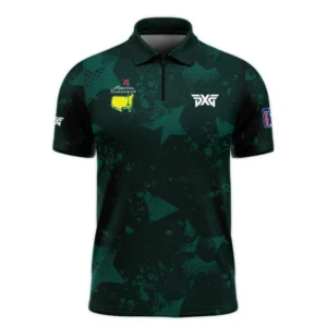 Dark Green Grunge Stars Pattern Golf Masters Tournament Polo Shirt Style Classic Polo Shirt For Men