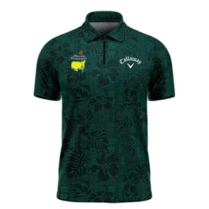 Hibiscus And Tropical Leaves With Tribal Elements Pattern Golf Masters Tournament Callaway Polo Shirt Style Classic Polo Shirt For Men