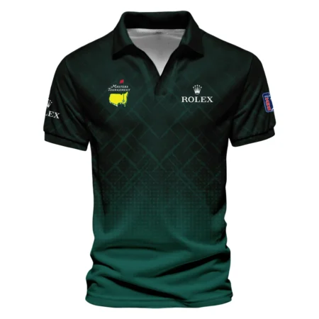 Rolex Masters Tournament Sport Jersey Pattern Dark Green Vneck Polo Shirt Style Classic Polo Shirt For Men