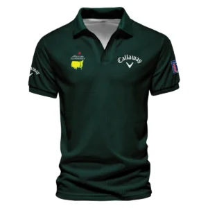 Masters Tournament Callaway Pattern Sport Jersey Dark Green Vneck Long Polo Shirt Style Classic Long Polo Shirt For Men