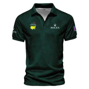 Dark Green Abstract Sport Masters Tournament Rolex Vneck Long Polo Shirt Style Classic Long Polo Shirt For Men