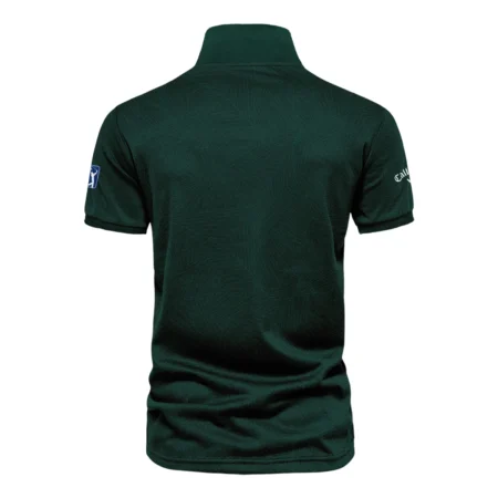 Masters Tournament Callaway Pattern Sport Jersey Dark Green Vneck Polo Shirt Style Classic Polo Shirt For Men