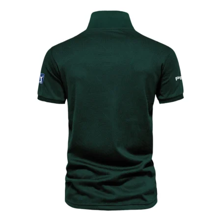 Masters Tournament Ping Pattern Sport Jersey Dark Green Vneck Polo Shirt Style Classic Polo Shirt For Men