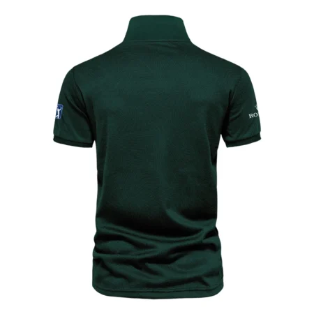 Masters Tournament Rolex Pattern Sport Jersey Dark Green Vneck Polo Shirt Style Classic Polo Shirt For Men