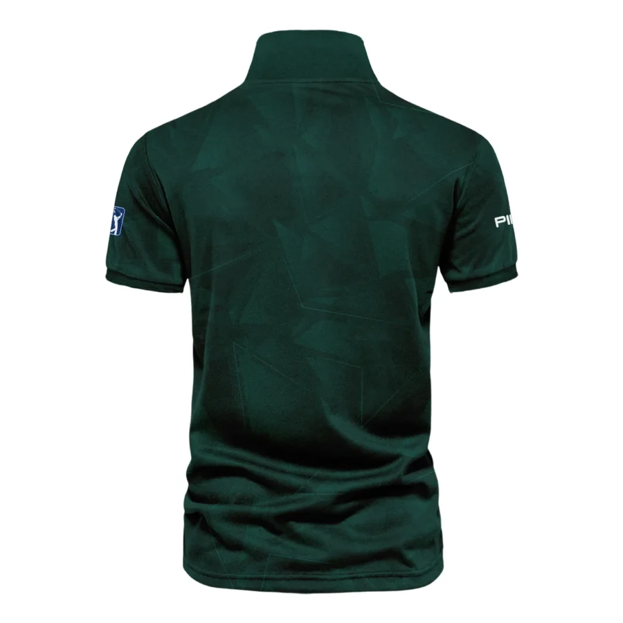 Dark Green Abstract Sport Masters Tournament Ping Vneck Polo Shirt Style Classic Polo Shirt For Men