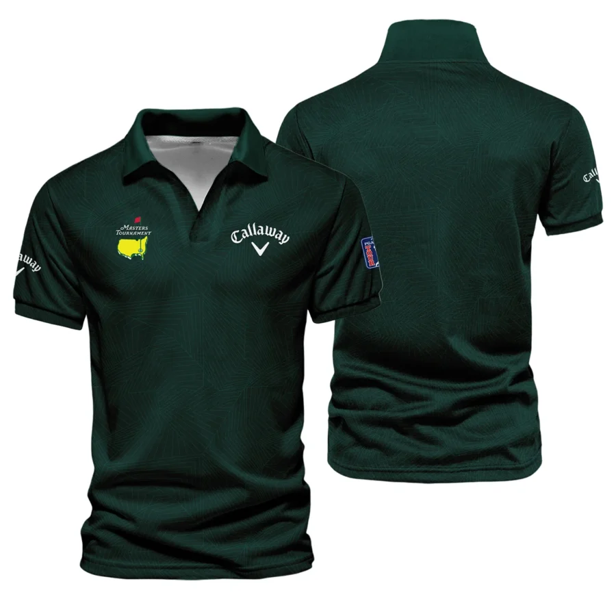 Masters Tournament Callaway Pattern Sport Jersey Dark Green Vneck Polo Shirt Style Classic Polo Shirt For Men