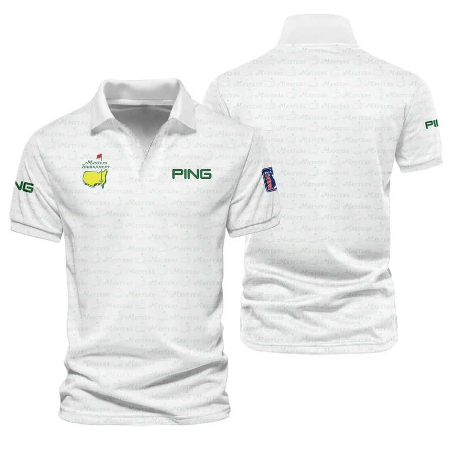 Golf Pattern Cup White Mix Green Masters Tournament Ping Vneck Polo Shirt Style Classic Polo Shirt For Men