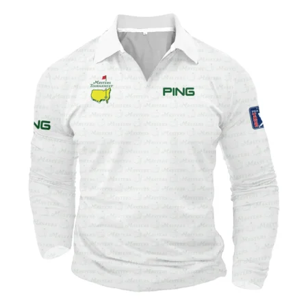 Golf Pattern Cup White Mix Green Masters Tournament Ping Vneck Long Polo Shirt Style Classic Long Polo Shirt For Men