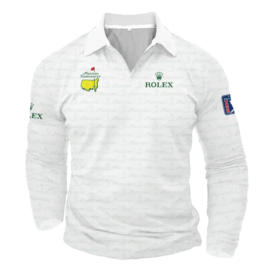Golf Pattern Cup White Mix Green Masters Tournament Rolex Vneck Long Polo Shirt Style Classic Long Polo Shirt For Men