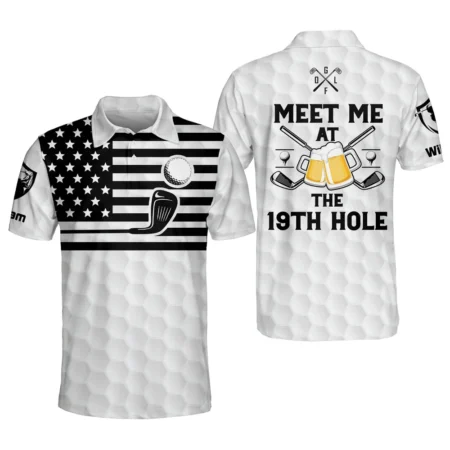 Personalized Funny Golf Shirt for Men Meet Me At The 19th Hole Funny Golf And Beer Polo Shirt Sports Polo for Men GOLF