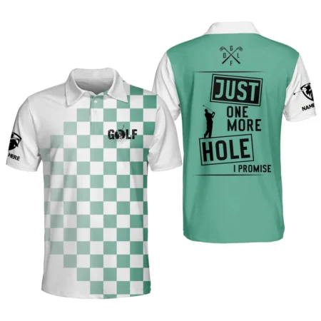 Personalized Funny Golf Polo Shirt for Men Just One More Hole Polo Golf Shirt Short Sleeve Sports Polo for Men GOLF