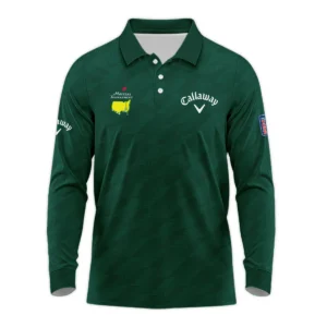 Masters Tournament Callaway Star Dark Green Pattern Zipper Polo Shirt Style Classic Zipper Polo Shirt For Men