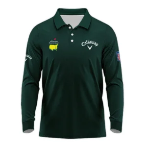 Masters Tournament Callaway Pattern Sport Jersey Dark Green Zipper Polo Shirt Style Classic Zipper Polo Shirt For Men