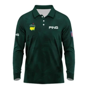 Dark Green Abstract Sport Masters Tournament Ping Zipper Polo Shirt Style Classic Zipper Polo Shirt For Men