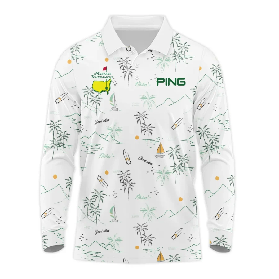 Island Seamless Pattern Golf Masters Tournament Ping Long Polo Shirt Style Classic Long Polo Shirt For Men