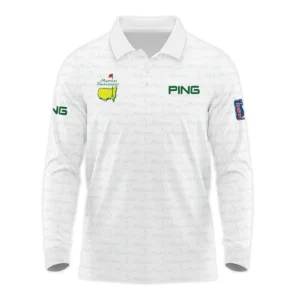 Golf Pattern Cup White Mix Green Masters Tournament Ping Zipper Polo Shirt Style Classic Zipper Polo Shirt For Men