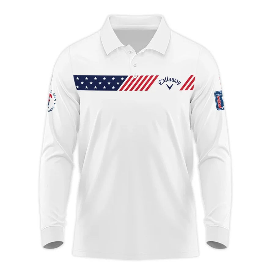 Golf Sport Flag American 124th U.S. Open Pinehurst Callaway Long Polo Shirt Style Classic Long Polo Shirt For Men