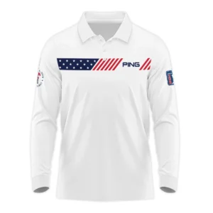 Golf Sport Flag American 124th U.S. Open Pinehurst Ping Zipper Polo Shirt Style Classic Zipper Polo Shirt For Men