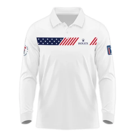 Golf Sport Flag American 124th U.S. Open Pinehurst Rolex Long Polo Shirt Style Classic Long Polo Shirt For Men