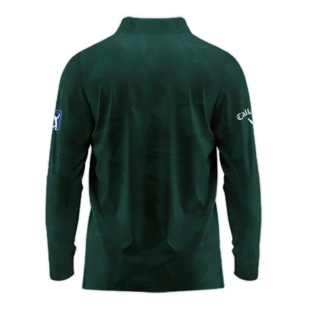 Dark Green Abstract Sport Masters Tournament Callaway Long Polo Shirt Style Classic Long Polo Shirt For Men