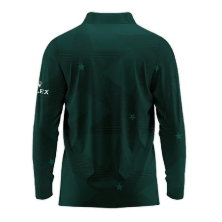 Stars Dark Green Golf Masters Tournament Rolex Long Polo Shirt Style Classic Long Polo Shirt For Men