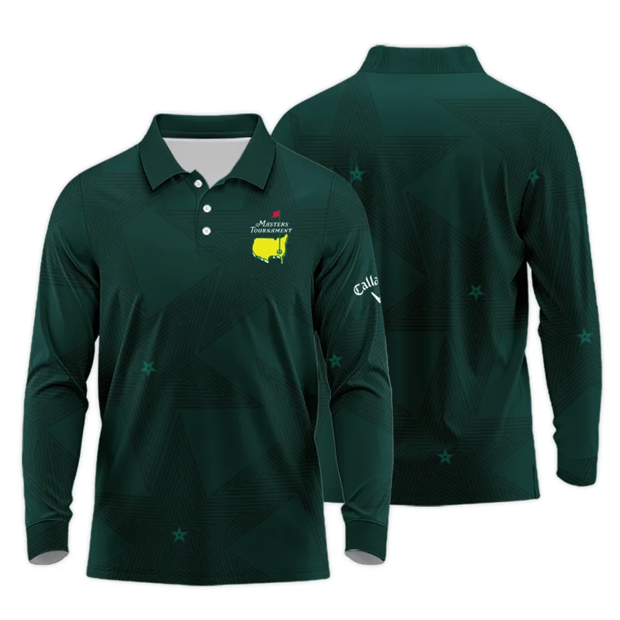 Stars Dark Green Golf Masters Tournament Callaway Long Polo Shirt Style Classic Long Polo Shirt For Men