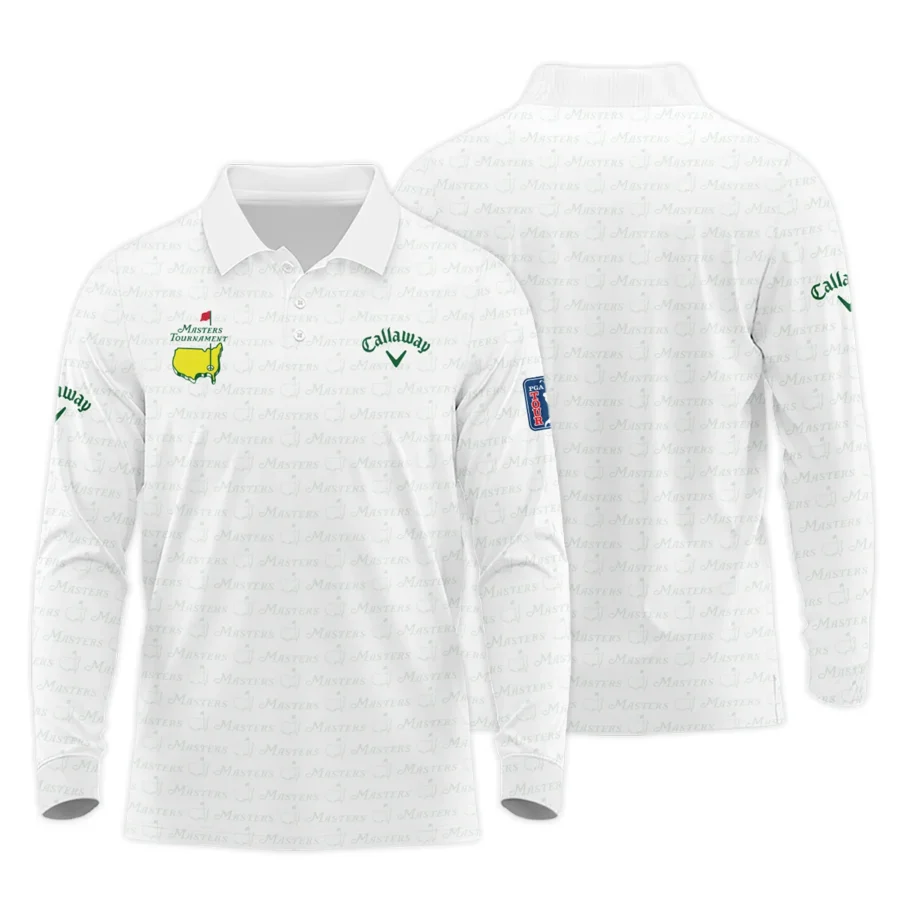 Golf Pattern Cup White Mix Green Masters Tournament Callaway Long Polo Shirt Style Classic Long Polo Shirt For Men