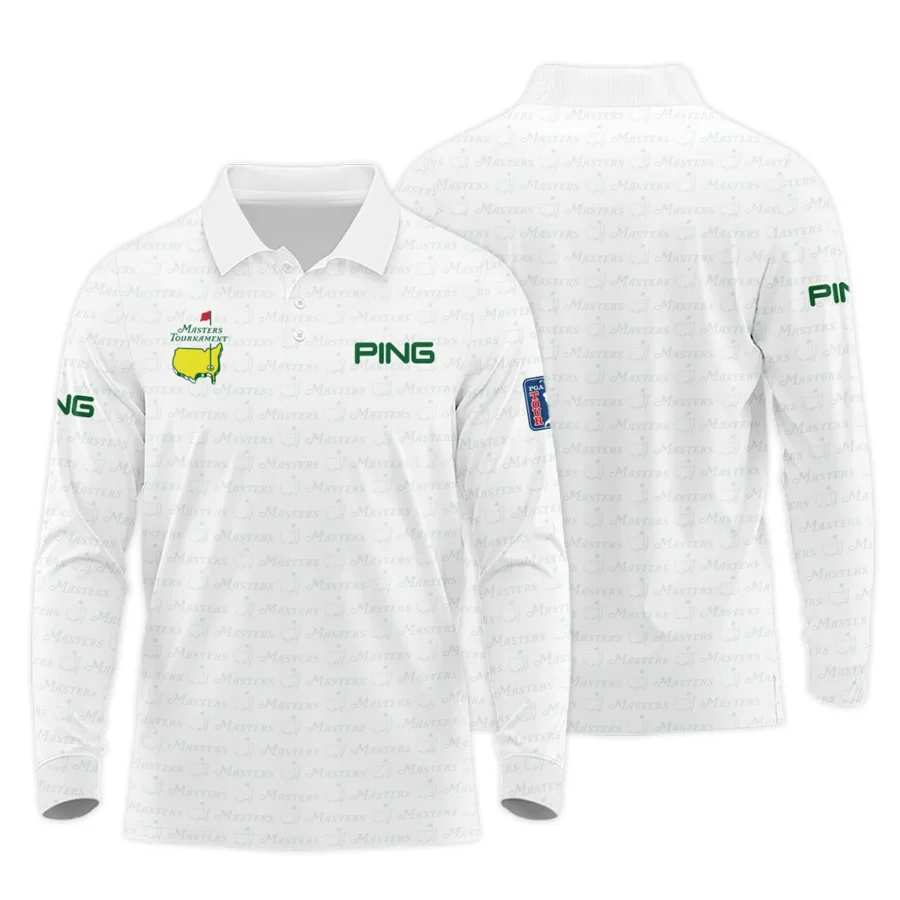 Golf Pattern Cup White Mix Green Masters Tournament Ping Long Polo Shirt Style Classic Long Polo Shirt For Men